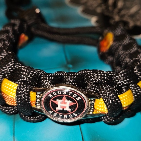 New Handmade Para-cord Houston Astros Bracelet Unisex - Picture 1 of 1